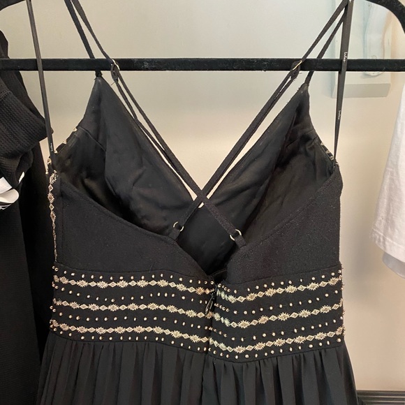 gold beaded + embroidered formal dress - Picture 4 of 6